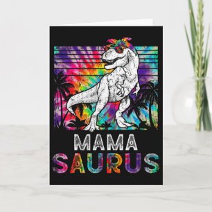 Mamasaurus Dinosaur Mama Saurus Familie Passende T Karte