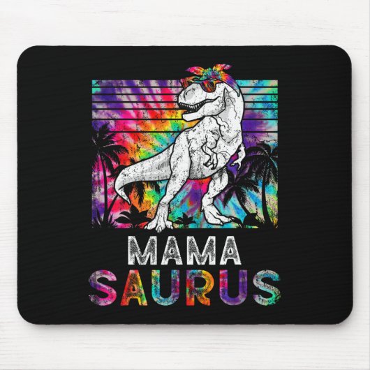 Mamasaurus Dinosaur Mama Saurus Familie Passende T Mousepad (Vorne)