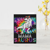 Mamasaurus Dinosaur Mama Saurus Family Matching Ti Karte (Gelbe Blume)