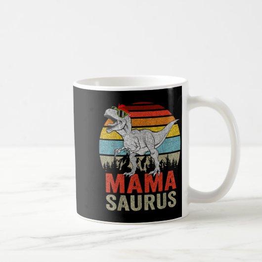 Mamasaurus Dinosaur Mama Saurus T Rex Funny Family Kaffeetasse (Rechts)