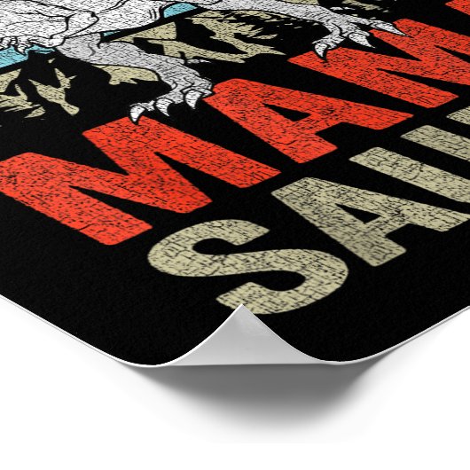 Mamasaurus Dinosaur Mama Saurus T Rex Funny Family Poster (Ecke)