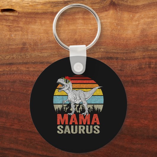 Mamasaurus Dinosaur Mama Saurus T Rex Funny Family Schlüsselanhänger (Vorderseite)