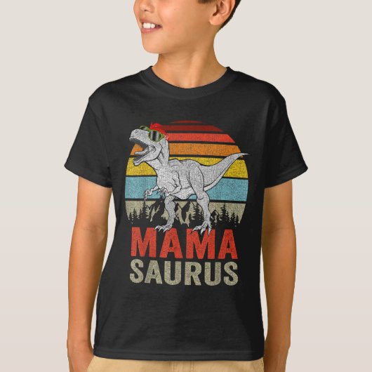 Mamasaurus Dinosaur Mama Saurus T Rex Funny Family T-Shirt (Vorderseite)