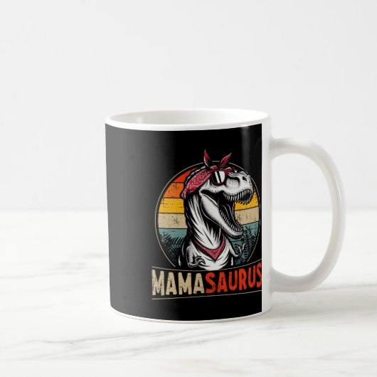 Mamasaurus Dinosaur Mama zum Muttertag Weihnachten Kaffeetasse (Rechts)