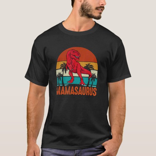 Mamasaurus Dinosaur Rex Muttertag Momma Mama T-Shirt (Vorderseite)