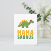 Mamasaurus Dinosaur Stegosaurus Mütter Tag Postkarte (Stehend Vorderseite)