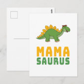 Mamasaurus Dinosaur Stegosaurus Mütter Tag Postkarte (Vorne/Hinten)