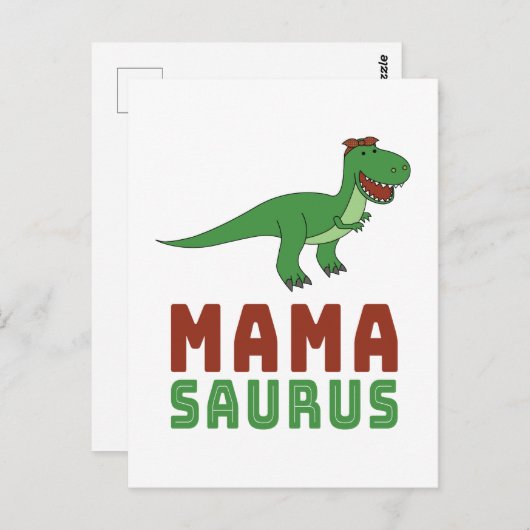 Mamasaurus Dinosaur Tyrannosaurus Rex Mütter Day Postkarte (Vorne/Hinten)