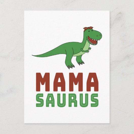 Mamasaurus Dinosaur Tyrannosaurus Rex Mütter Day Postkarte (Vorderseite)