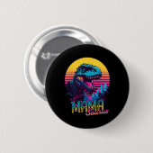 Mamasaurus Funny Dinosaur Mama Saurus Trex Mama Mo Button (Vorne & Hinten)