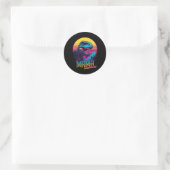 Mamasaurus Funny Dinosaur Mama Saurus Trex Mama Mo Runder Aufkleber (Tasche)