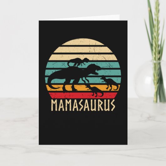 Mamasaurus Funny Mothers Day Dinosaur Mama Karte (Vorderseite)