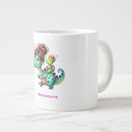 Mamasaurus Jumbo-Tasse (Vorderseite Rechts)