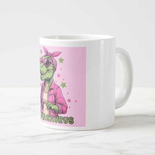 Mamasaurus Jumbo-Tasse (Vorderseite Rechts)