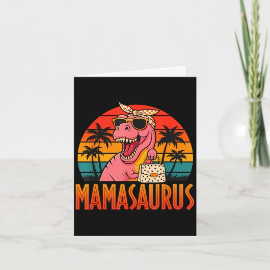 Mamasaurus lustiger T-Rex Dinosaur Muttertag  Karte (Vorderseite)