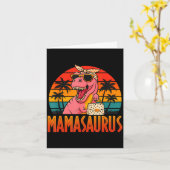 Mamasaurus lustiger T-Rex Dinosaur Muttertag  Karte (Gelbe Blume)