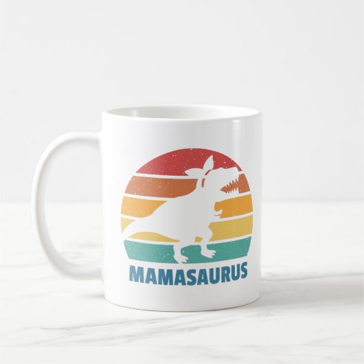 Mamasaurus Mama Dinosaur Funny Mothers Day Kaffeetasse (Links)