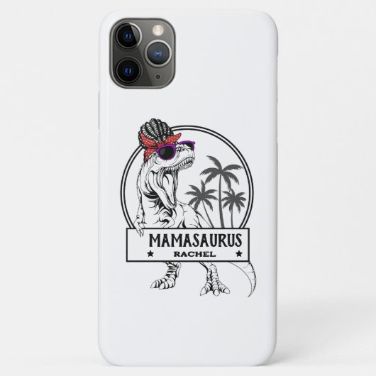 Mamasaurus Mama T rex Dino Funny Individuelle Name Case-Mate iPhone Hülle (Rückseite)