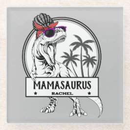 Mamasaurus Mama T rex Dino Funny Individuelle Name Glasuntersetzer