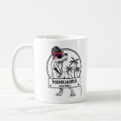 Mamasaurus Mama T rex Dino Funny Individuelle Name Kaffeetasse (Links)