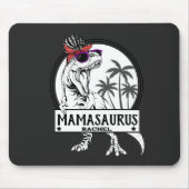 Mamasaurus Mama T rex Dino Funny Individuelle Name Mousepad (Vorne)