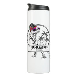 Mamasaurus Mama T rex Dino Funny Individuelle Name Thermosbecher