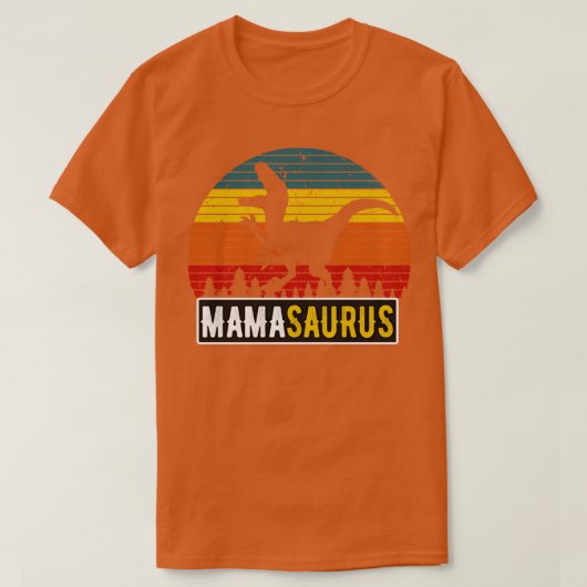 MamaSaurus Mama TRex Dinosaur Retro Mutter T-Shirt (Design vorne)