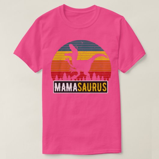 MamaSaurus Mama TRex Dinosaur Retro Mutter T-Shirt (Design vorne)