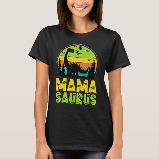 Mamasaurus Momsaurus Dinosaur Mama Saurus Mom Rex T-Shirt (Vorderseite)