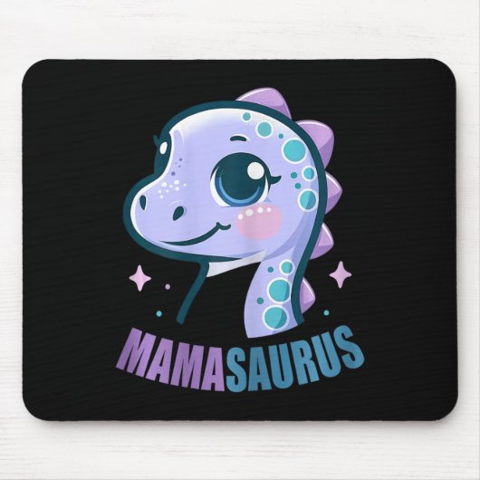 Mamasaurus Mütter Day Dinosaur Niedlich Mama Sauru Mousepad (Vorne)