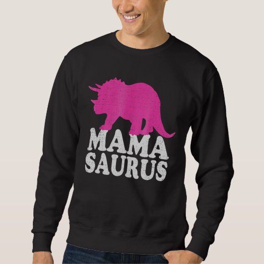 Mamasaurus Niedlich Triceratops Dinosaurier Mama Sweatshirt (Vorderseite)