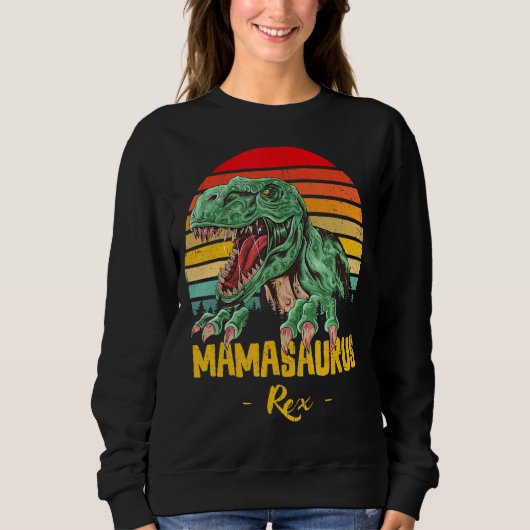 Mamasaurus Rex Dinosaur Mama Saurus Muttertag V Sweatshirt (Vorderseite)