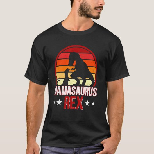 Mamasaurus Rex Dinosaur Rex Mutterschafts Dino T-Shirt (Vorderseite)