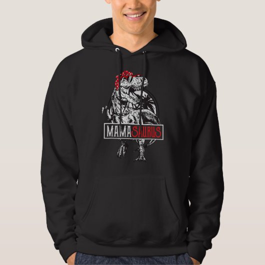 Mamasaurus Rex Dinosaurier Mama Saurus Mutter Fami Hoodie (Vorderseite)