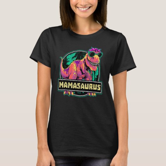 Mamasaurus Rex Mama Saurus Dinosaur Frauen T-Shirt (Vorderseite)