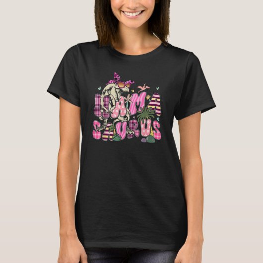 Mamasaurus Rex Mom Dinosaur Leopard Flower Rex Mam T-Shirt (Vorderseite)