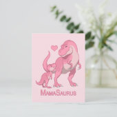 MamaSaurus T-Rex and Baby Girl Dinosaurs Ankündigung (Stehend Vorderseite)