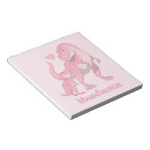 MamaSaurus T-Rex and Baby Girl Dinosaurs Notizblock (angewinkelt)