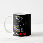 Mamasaurus T Rex Dinosaur Autismus-Bewusstsein Mam Kaffeetasse (Links)