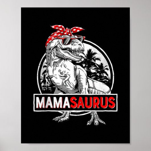 Mamasaurus T Rex Dinosaur Funny Mother Day for Poster (Vorne)