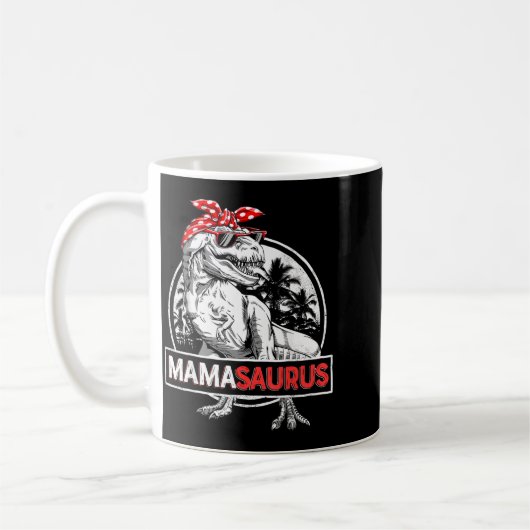 Mamasaurus T Rex Dinosaur Lustig Mama Saurus Kaffeetasse (Links)