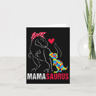 Mamasaurus T Rex Dinosaur Mama Saurus Autism Aware Karte