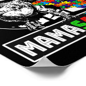 Mamasaurus T Rex Dinosaur Mama Saurus Autism Aware Poster (Ecke)