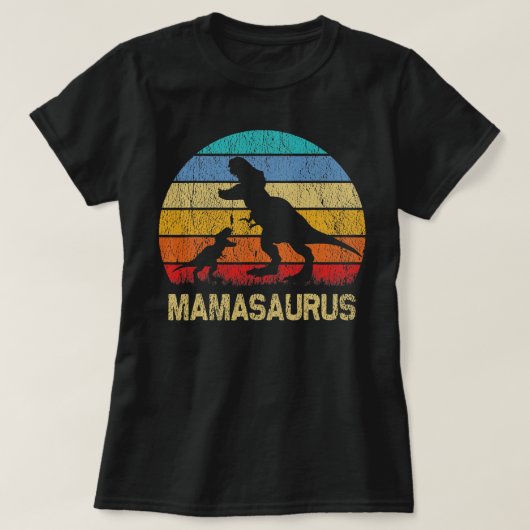 MamaSaurus T Rex Dinosaur Mama Saurus Familie T-Shirt (Design vorne)