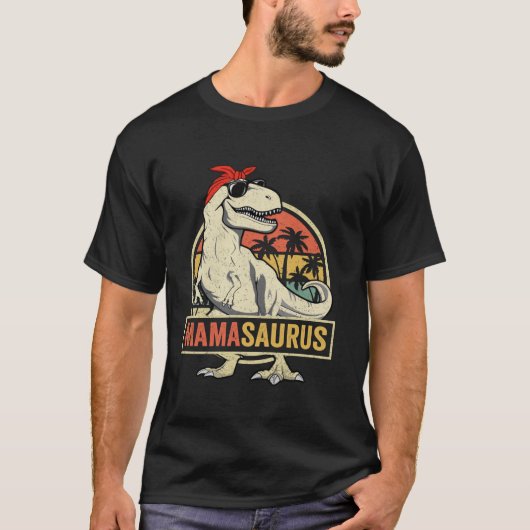 Mamasaurus T Rex Dinosaur Mama Saurus Family Match T-Shirt (Vorderseite)