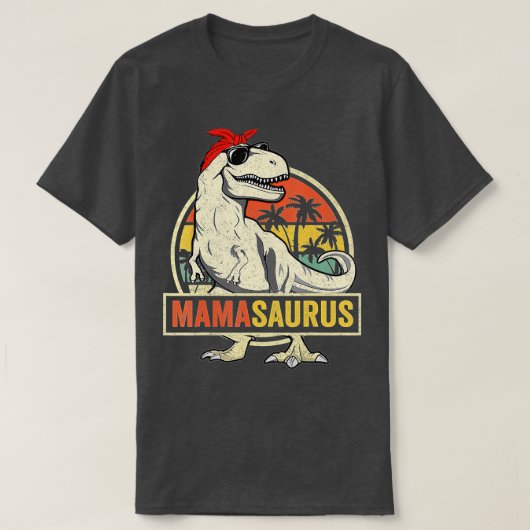 Mamasaurus T Rex Dinosaur Mama Saurus Family Match T-Shirt (Design vorne)
