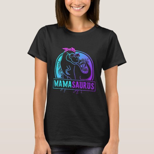 Mamasaurus T Rex Dinosaur Mama Saurus Family T-Shirt (Vorderseite)
