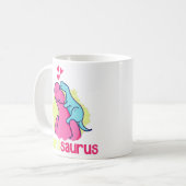 Mamasaurus T Rex Dinosaurier Mama Saurus Muttertag Kaffeetasse (Vorderseite Links)