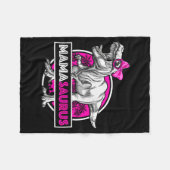 Mamasaurus T-rex Matching Funny Mother Saurus Dino Fleecedecke (Vorderseite (Horizontal))