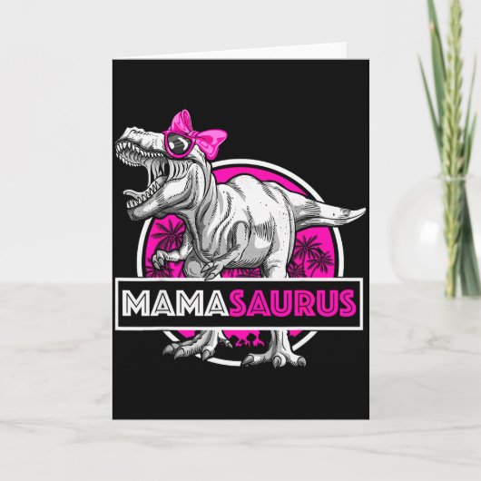 Mamasaurus T-rex Matching Funny Mother Saurus Dino Karte (Vorderseite)